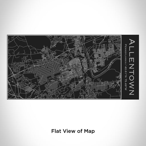 Rendered View of Allentown Pennsylvania Map Engraving on 17oz Stainless Steel Insulated Cola Bottle in Black