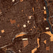 Allentown Pennsylvania Map Print in Ember Style Zoomed In Close Up Showing Details