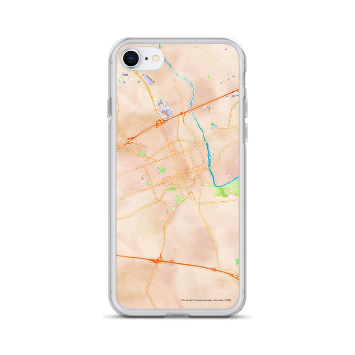 Custom Allentown Pennsylvania Map iPhone SE Phone Case in Watercolor