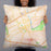 Person holding 22x22 Custom Allentown Pennsylvania Map Throw Pillow in Watercolor