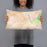 Person holding 20x12 Custom Allentown Pennsylvania Map Throw Pillow in Watercolor