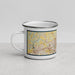 Left View Custom Allentown Pennsylvania Map Enamel Mug in Woodblock