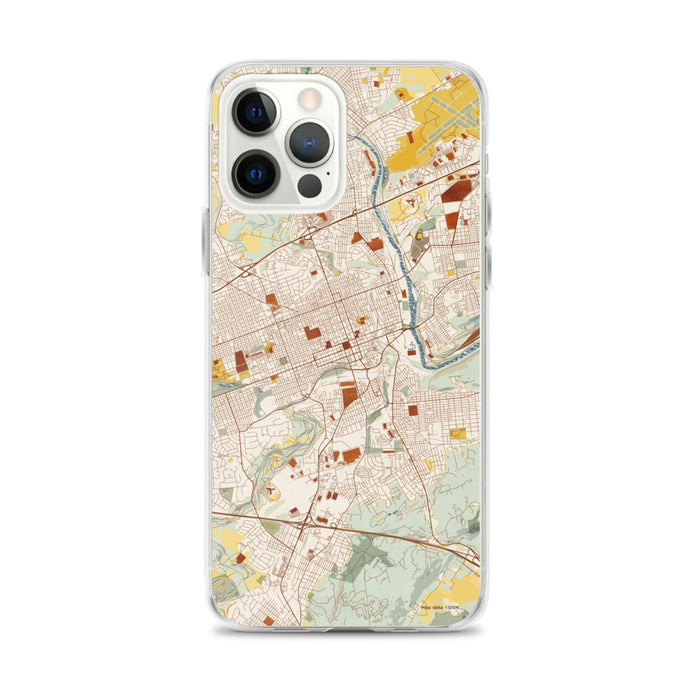 Custom Allentown Pennsylvania Map iPhone 12 Pro Max Phone Case in Woodblock