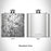 Rendered View of Alliance Texas Map Engraving on 6oz Stainless Steel Flask