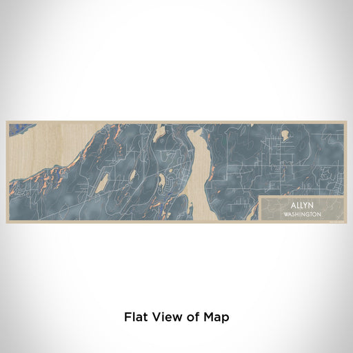 Flat View of Map Custom Allyn Washington Map Enamel Mug in Afternoon