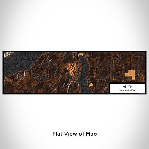 Flat View of Map Custom Allyn Washington Map Enamel Mug in Ember