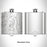 Rendered View of Allyn Washington Map Engraving on 6oz Stainless Steel Flask