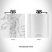 Rendered View of Allyn Washington Map Engraving on 6oz Stainless Steel Flask in White