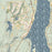 Allyn Washington Map Print in Woodblock Style Zoomed In Close Up Showing Details