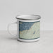 Left View Custom Allyn Washington Map Enamel Mug in Woodblock