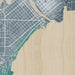 Alpena Michigan Map Print in Afternoon Style Zoomed In Close Up Showing Details