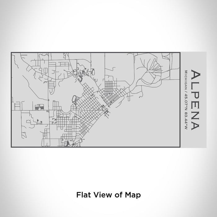 Rendered View of Alpena Michigan Map Engraving on 17oz Stainless Steel Insulated Cola Bottle