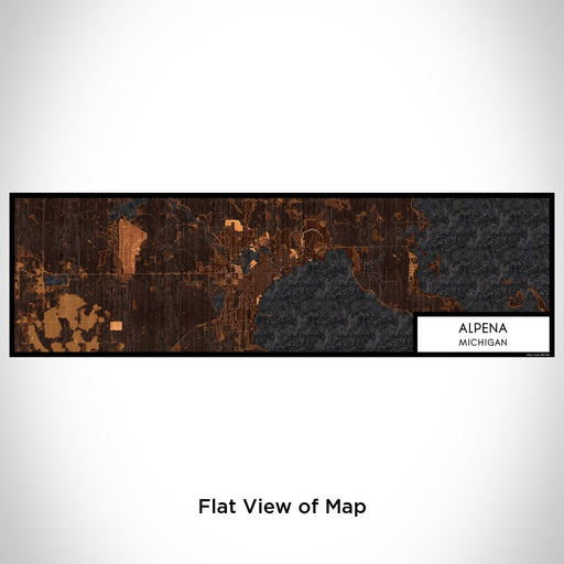 Flat View of Map Custom Alpena Michigan Map Enamel Mug in Ember