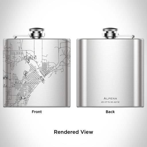 Rendered View of Alpena Michigan Map Engraving on undefined