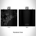 Rendered View of Alpena Michigan Map Engraving on 6oz Stainless Steel Flask in Black