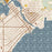 Alpena Michigan Map Print in Woodblock Style Zoomed In Close Up Showing Details