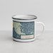 Right View Custom Alpena Michigan Map Enamel Mug in Woodblock