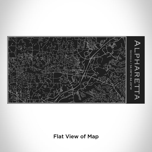 Rendered View of Alpharetta Georgia Map Engraving on 17oz Stainless Steel Insulated Cola Bottle in Black