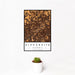 12x18 Alpharetta Georgia Map Print Portrait Orientation in Ember Style With Small Cactus Plant in White Planter
