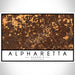 Alpharetta Georgia Map Print Landscape Orientation in Ember Style With Shaded Background