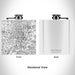 Rendered View of Alpharetta Georgia Map Engraving on 6oz Stainless Steel Flask in White