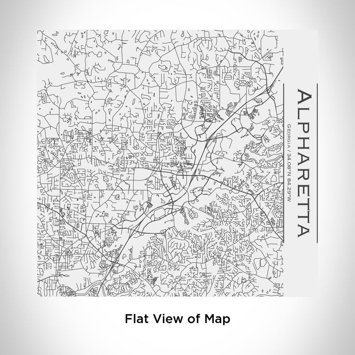 Rendered View of Alpharetta Georgia Map Engraving on 17oz Stainless Steel Insulated Tumbler in White
