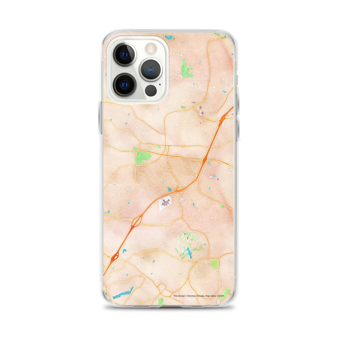 Custom Alpharetta Georgia Map iPhone 12 Pro Max Phone Case in Watercolor