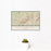 12x18 Alpharetta Georgia Map Print Landscape Orientation in Woodblock Style With Small Cactus Plant in White Planter