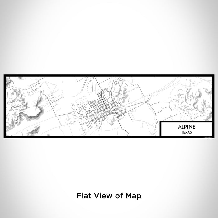 Flat View of Map Custom Alpine Texas Map Enamel Mug in Classic