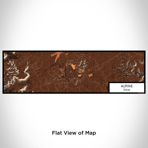 Flat View of Map Custom Alpine Texas Map Enamel Mug in Ember