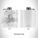 Rendered View of Alpine Texas Map Engraving on 6oz Stainless Steel Flask in White