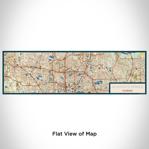 Flat View of Map Custom Altamonte Springs Florida Map Enamel Mug in Woodblock