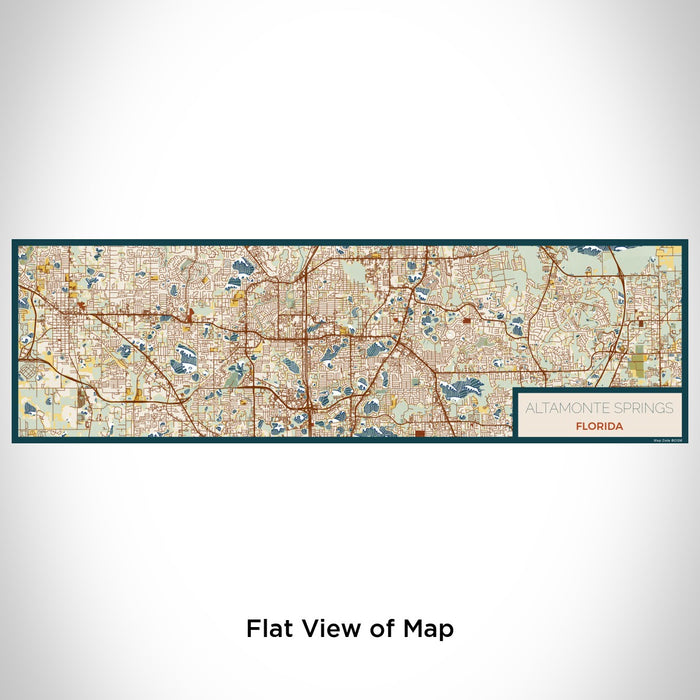 Flat View of Map Custom Altamonte Springs Florida Map Enamel Mug in Woodblock