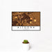 12x18 Altoona Iowa Map Print Landscape Orientation in Ember Style With Small Cactus Plant in White Planter