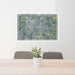 24x36 Altoona Iowa Map Print Lanscape Orientation in Afternoon Style Behind 2 Chairs Table and Potted Plant