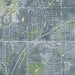 Altoona Iowa Map Print in Afternoon Style Zoomed In Close Up Showing Details