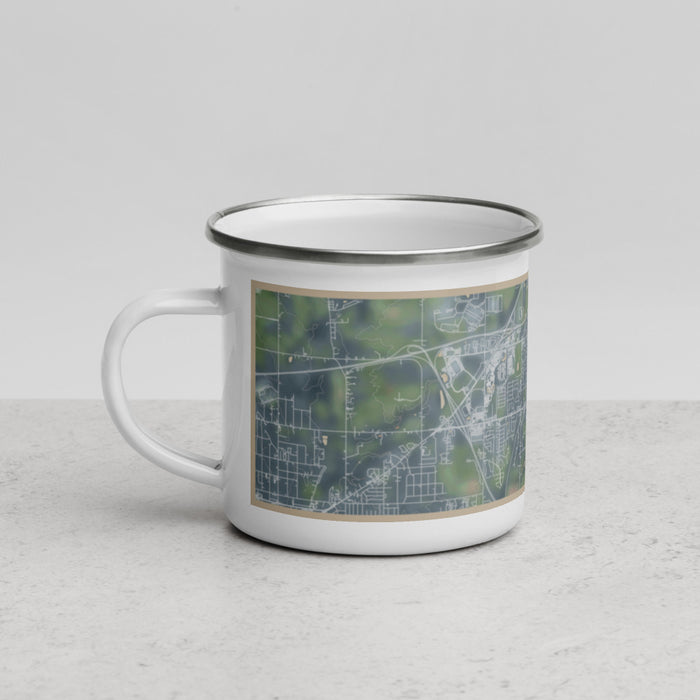 Left View Custom Altoona Iowa Map Enamel Mug in Afternoon