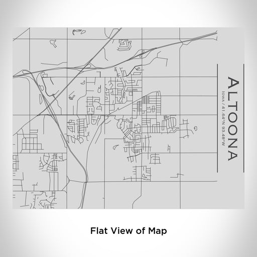 Rendered View of Altoona Iowa Map Engraving on 20oz Stainless Steel Insulated Bottle with Bamboo Top