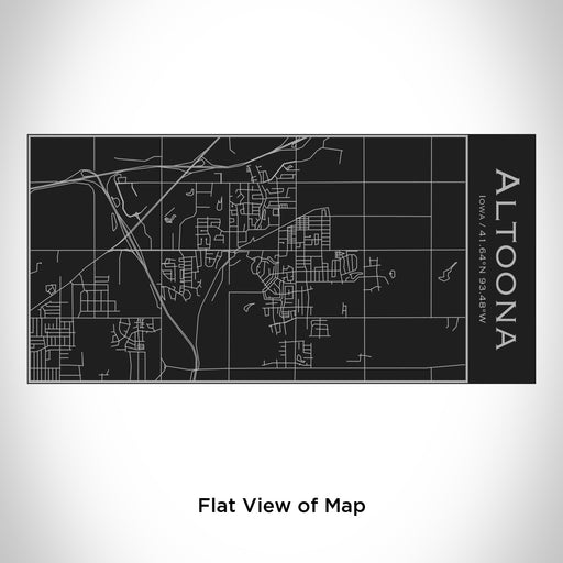 Rendered View of Altoona Iowa Map Engraving on 17oz Stainless Steel Insulated Cola Bottle in Black