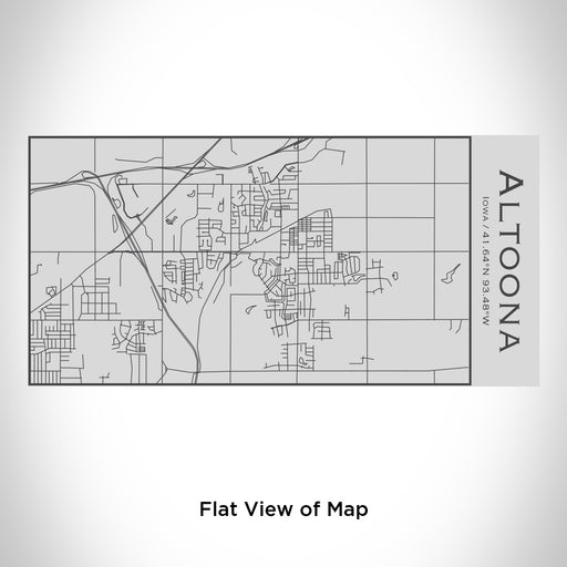 Rendered View of Altoona Iowa Map Engraving on 17oz Stainless Steel Insulated Cola Bottle