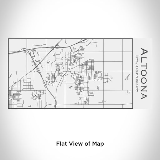 Rendered View of Altoona Iowa Map Engraving on 17oz Stainless Steel Insulated Cola Bottle in White