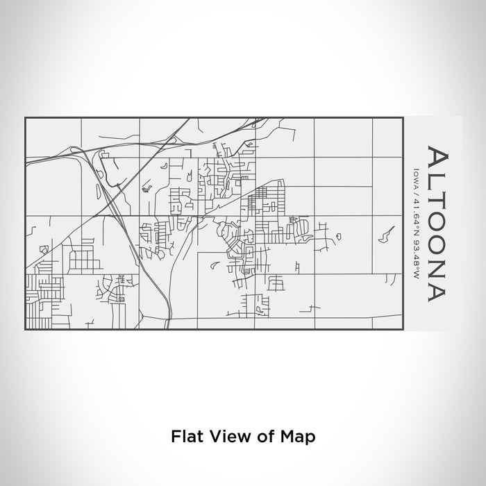 Rendered View of Altoona Iowa Map Engraving on 17oz Stainless Steel Insulated Cola Bottle in White