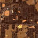 Altoona Iowa Map Print in Ember Style Zoomed In Close Up Showing Details