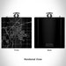 Rendered View of Altoona Iowa Map Engraving on 6oz Stainless Steel Flask in Black