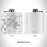 Rendered View of Altoona Iowa Map Engraving on 6oz Stainless Steel Flask in White