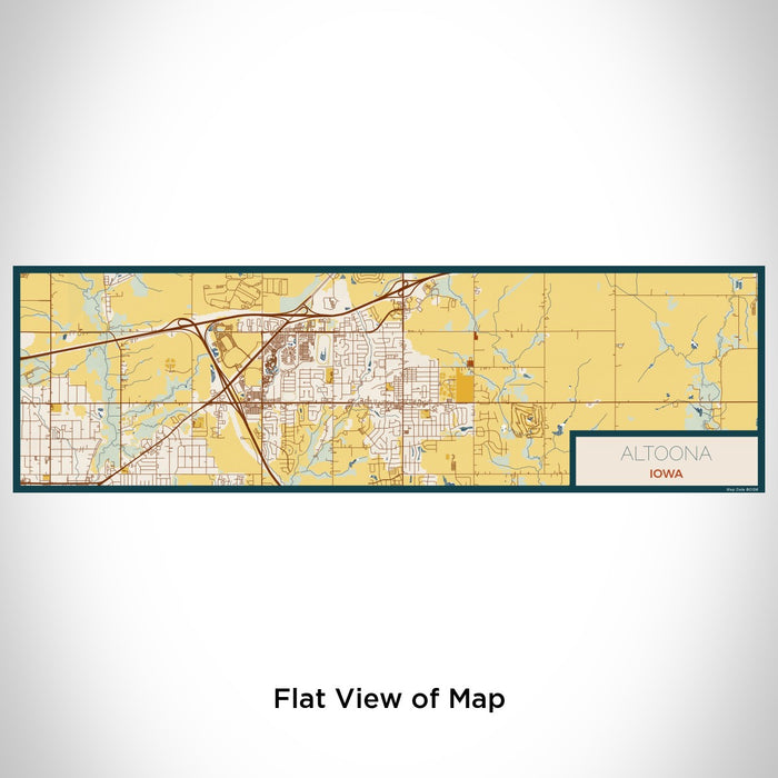 Flat View of Map Custom Altoona Iowa Map Enamel Mug in Woodblock