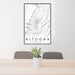 24x36 Altoona Pennsylvania Map Print Portrait Orientation in Classic Style Behind 2 Chairs Table and Potted Plant