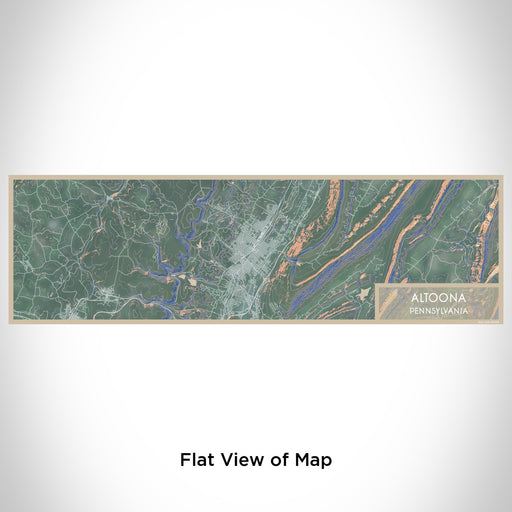 Flat View of Map Custom Altoona Pennsylvania Map Enamel Mug in Afternoon