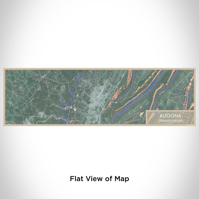 Flat View of Map Custom Altoona Pennsylvania Map Enamel Mug in Afternoon