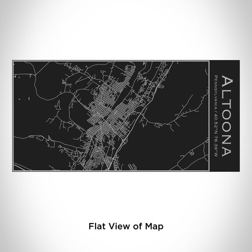 Rendered View of Altoona Pennsylvania Map Engraving on 17oz Stainless Steel Insulated Cola Bottle in Black